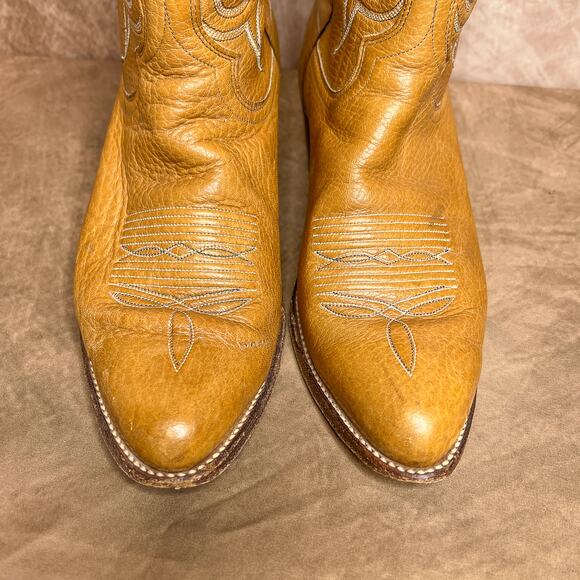 Vintage Dan Post Cowboy Boots Calf High Pointed Toe Leather Western Outdoor 90s Vintage Dan Post Cowboy Boots Calf High Pointed Toe Leather  main image 2